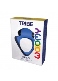 Синее эрекционное кольцо Wooomy Tribeс с вибрацией - Adrien Lastic - в Архангельске купить с доставкой