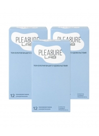 Набор из 3 упаковок ультратонких презервативов Pleasure Lab (по 12 шт.) - Pleasure Lab - купить с доставкой в Архангельске