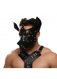 Черная кожаная маска «Собака» - Crazy Handmade - купить с доставкой в Архангельске
