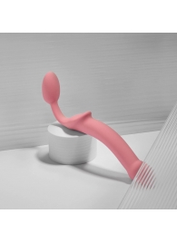 Розовый безремневой страпон Strap-on-me Semi-Realistic Bendable Strap-On size M - Strap-on-me - купить с доставкой в Архангельске