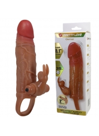 Карамельная вибронасадка с клиторальным стимулятором Osmar - 20,5 см. - Baile - в Архангельске купить с доставкой