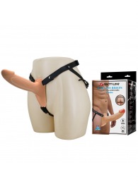 Телесный полый мужской страпон London - 16,8 см. - Baile - купить с доставкой в Архангельске