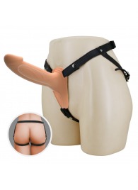 Телесный полый мужской страпон London - 16,8 см. - Baile - купить с доставкой в Архангельске