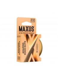 Точечные презервативы MAXUS 2000 Amazing Dots с железным кейсом - 3 шт. - Maxus - купить с доставкой в Архангельске