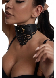 Фигурный чокер с узорами и золотистой фурнитурой - Crazy Handmade - купить с доставкой в Архангельске