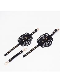 Черный фигурные оковы с золотистой фурнитурой - Crazy Handmade - купить с доставкой в Архангельске