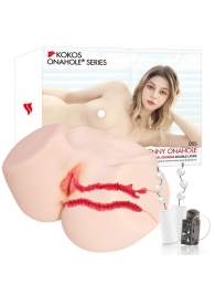 Мастурбатор-полуторс с двойным слоем материала и вибрацией Jenny Onahole Real Vagina - KOKOS - в Архангельске купить с доставкой