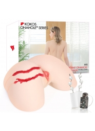 Мастурбатор-полуторс с двойным слоем материала и вибрацией Jenny Onahole Real Hips - KOKOS - в Архангельске купить с доставкой
