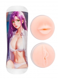 Двусторонний мастурбатор аниме - ротик и вагина - Tokyo Style - в Архангельске купить с доставкой