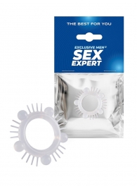 Эластичное эрекционное кольцо с шишечками и шипами - Sex Expert - в Архангельске купить с доставкой