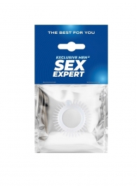 Эластичное эрекционное кольцо с шипиками и шариком - Sex Expert - в Архангельске купить с доставкой