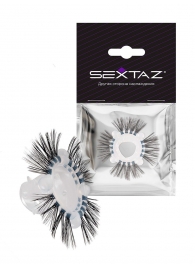 Эластичное эрекционное кольцо с черными «ресничками» - Sextaz - в Архангельске купить с доставкой