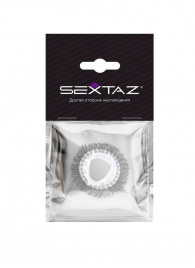 Эластичное эрекционное кольцо с длинными черными «ресничками» - Sextaz - в Архангельске купить с доставкой
