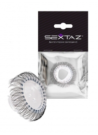 Эластичное эрекционное кольцо с длинными черными «ресничками» - Sextaz - в Архангельске купить с доставкой