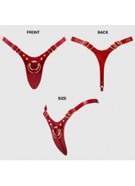 Красный пояс для фиксации насадок Strap-On-Me Leatherette Harness Fabulous - Strap-on-me - купить с доставкой в Архангельске