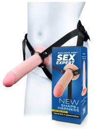 Мужской полый страпон на регулируемых ремешках - 22 см. - Sex Expert - купить с доставкой в Архангельске