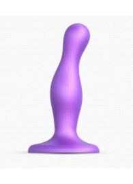 Фиолетовая насадка Strap-On-Me Dildo Plug Curvy size S - Strap-on-me - купить с доставкой в Архангельске