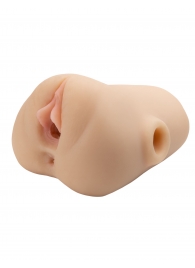 Телесный мастурбатор с вибрацией Double Pounder Vibrating Squeeze Stroker - Pipedream - в Архангельске купить с доставкой