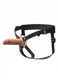 Телесный пустотелый фаллопротез 5’’ Hollow Silicone Strap-On - 14 см. - Pipedream - купить с доставкой в Архангельске