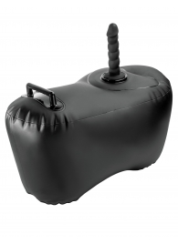 Черное надувное кресло с платформой для фиксации дилдо Body Dock Inflatable Love Seat - Pipedream - купить с доставкой в Архангельске