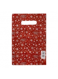 Красный подарочный новогодний пакет с вырубной ручкой (20х30 см) - Сима-Ленд - купить с доставкой в Архангельске