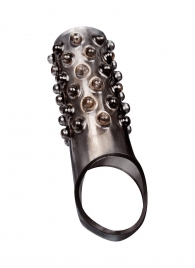 Дымчатая насадка на пенис с выпуклостями - 12 см. - Sex Expert - в Архангельске купить с доставкой