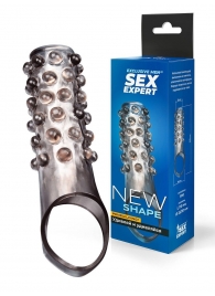 Дымчатая насадка на пенис с выпуклостями - 11 см. - Sex Expert - в Архангельске купить с доставкой