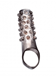 Дымчатая насадка на пенис с выпуклостями - 11 см. - Sex Expert - в Архангельске купить с доставкой