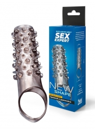 Дымчатая насадка на пенис с шипами и выпуклостями - 12 см. - Sex Expert - в Архангельске купить с доставкой