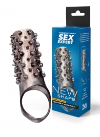 Дымчатая насадка на пенис с шипами и выпуклостями - 12,5 см. - Sex Expert - в Архангельске купить с доставкой