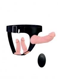 Женский страпон с 3 насадками и вибрацией - Erowoman-Eroman - купить с доставкой в Архангельске