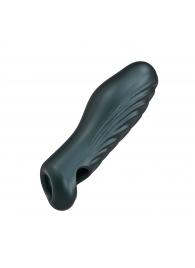 Серая силиконовая насадка на пенис с подхватом Manwan Ryzer - Manwan - в Архангельске купить с доставкой