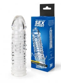 Прозрачная закрытая насадка на пенис - 17 см. - Sex Expert - в Архангельске купить с доставкой