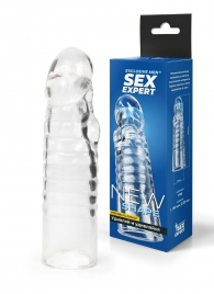 Прозрачная закрытая насадка на член - 15 см. - Sex Expert - в Архангельске купить с доставкой