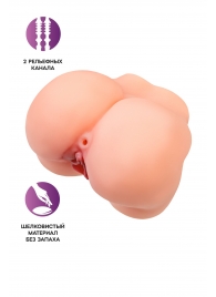Реалистичный мастурбатор в форме попки с 2 любовными входами - No Name - в Архангельске купить с доставкой