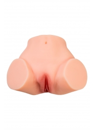 Телесный реалистичный мастурбатор-полуторс с 2 любовными входами - No Name - в Архангельске купить с доставкой