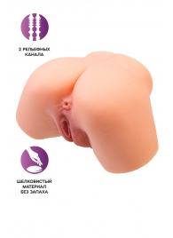 Телесный реалистичный мастурбатор-полуторс с 2 любовными входами - No Name - в Архангельске купить с доставкой