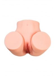 Телесный мастурбатор в форме попки с 2 любовными входами - No Name - в Архангельске купить с доставкой