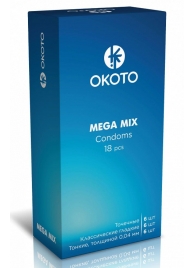 Презервативы OKOTO Mega Mix - 18 шт. - Sitabella - купить с доставкой в Архангельске