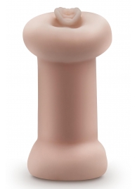 Телесный люминесцентный двусторонний мастурбатор Tasha - Blush Novelties - в Архангельске купить с доставкой