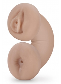 Телесный люминесцентный двусторонний мастурбатор Tasha - Blush Novelties - в Архангельске купить с доставкой