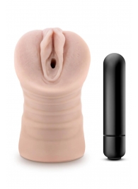 Телесный мастурбатор-вагина Ayumi с вибрацией - Blush Novelties - в Архангельске купить с доставкой