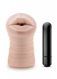 Телесный мастурбатор-ротик Nicole Vibrating Masturbator - Blush Novelties - в Архангельске купить с доставкой