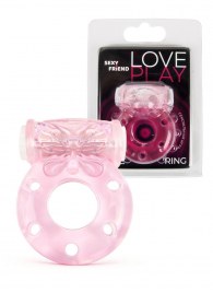 Розовое эрекционное виброкольцо с бабочкой - 1137 - в Архангельске купить с доставкой