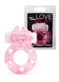 Розовое эрекционное виброкольцо в форме зайчика - 1137 - в Архангельске купить с доставкой