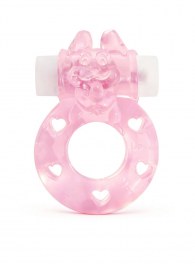 Розовое эрекционное виброкольцо в форме зайчика - 1137 - в Архангельске купить с доставкой