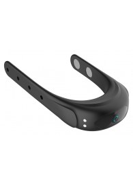 Черное эрекционное виброкольцо на ремешках - Boys of Toys - в Архангельске купить с доставкой