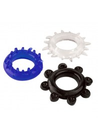 Набор из 3 эрекционных колец разного цвета и рельефа - Boys of Toys - в Архангельске купить с доставкой