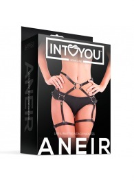 Черные стрепы на бёдра Aneir - Intoyou - купить с доставкой в Архангельске