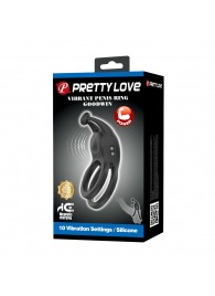 Черное перезаряжаемое виброкольцо Goodwin - Baile - в Архангельске купить с доставкой